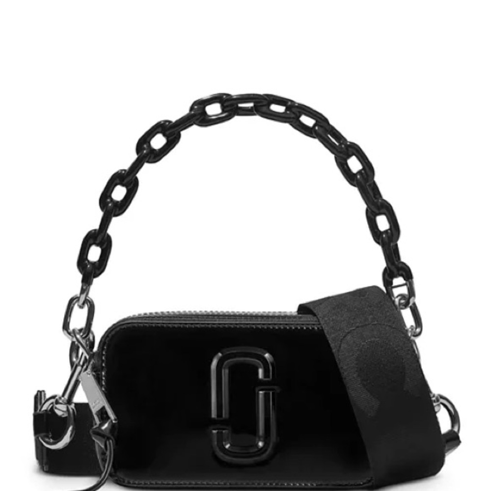 Marc Jacobs The Snapshot Black Patent Leather Camera Bag